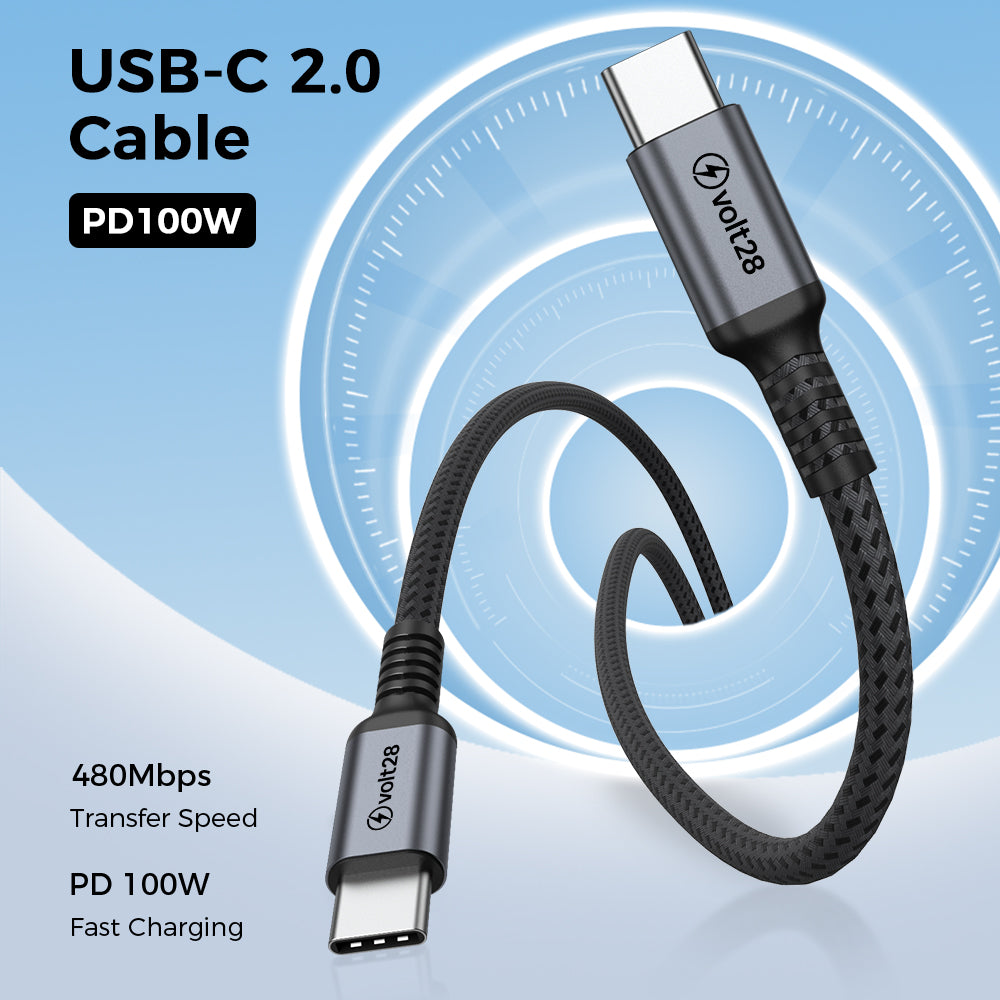 Volt28 Surge 100W Type-C to Type-C Cable (1.2m)