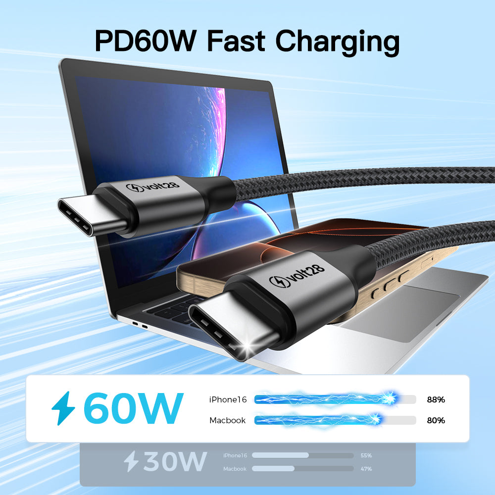 Volt28 Core 60W Type-C to Type-C Cable (1.2m)